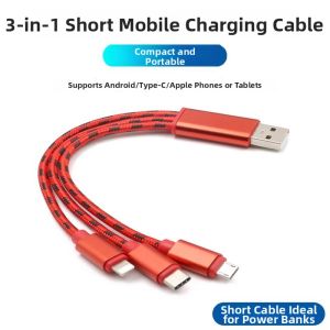 LZ | Universal 3-in-1 Charging Cable Car Portable Fast Charge 20cm