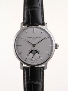Frederique Constant นาฬิกาข้อมือผู้ชาย Manufacture FC-705S4S6 Moonphase Slimline Men’s Watch