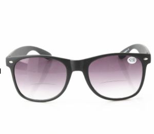 A-G Light Gray Lens Progressive Reading Glasses Far and Near Outdoor Anti Radiation Anti UV Sunglasses Multifocal Double Vision Reading Eye Glasses for Men with Grade Black Square G528