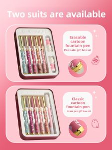 MONLEYTA | Hero Brand Pen For Girls Student Special Gift Box Erasable Replaceable Ink Cartridge Hot Erasable Primary School Three Grade Girls Model Official Flagship Store Genuine Children Carving