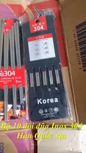 Bộ 10 Đôi Đũa Inox SUS 304 Chống Trượt Cao Cấp Hàn Quốc an toàn hợp vệ sinh Đũa ăn cơm inox 304 cực xịn tiêu chuẩn quốc tế về an toàn sức khảo cho người tiêu dùng. Kiểu dáng sang trọng tinh tế phù hợp cho bữa cơm