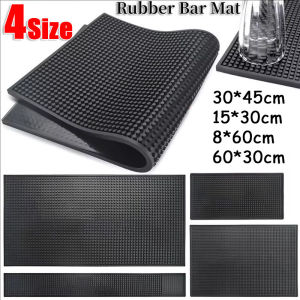 4 Size Bar Mat Anti-slip Rubber Mats / Thickened PVC Rubber Shock Absorbers Spill Mat / Super Absorbent Drainer Pad / Kitchen Countertop Waterproof Placemat Pad