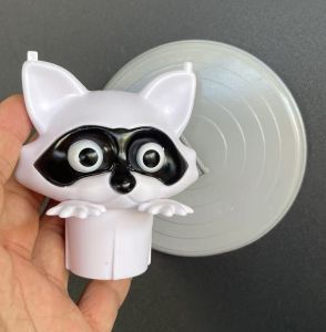 Cute Raccoon Toilet Paper Holder Playful Bathroom Decor With Trash Can Lid Cover Unique Gift Idea Funny Home Accessory