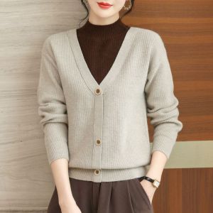 This Year New Arrival Womens Clothes Hot-Selling Popular Fake Two Pieces Sweaters Female Spring & Fall Western Style Top Belly Covering Inner Wear Outer Wear Base