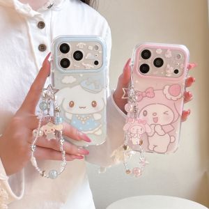 Sanrio | Luxury Strawberry Melody Hat Cinnamoroll Hot Sale Phone Case For iPhone 17 Pro 15 16 Pro Max Shockproof Protective Cute Cover