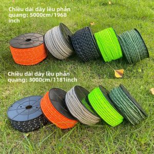 Dây Dù Phản Quang 6mm 30/50m Dây Dù Chiến Thuật Dùng Cho Ngoài Trời Buộc Đồ Mái Che Thiết Bị Sinh Tồn Kayak Cano - Nhiều Màu