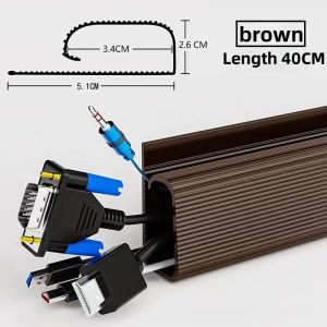 5/1pcs PVC Channel Under Desk Cable Management Tray Organizer Power Cord wire hider Strip Protecter No Drilling Cable Raceway
