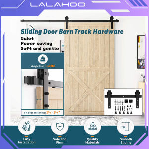 6FT/6.6FT/8FT rel pintu Geser sleding Baja Karbon bergerak Kit katrol senyap Barn Door / Sliding / Pintu Geser Industrial Door Track Tidak Menjual Pintu