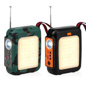 10000mAh Emergency Radio Solar Hand Crank Radio Portable AM/FM/NOAA Weather Radio with Cell Phone Charger LED Flashlight Speaker