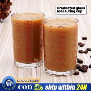 Glasses Shot Cup with Scale 60ml Espresso Ounce Baking Measuring Double Metering Coffee Supplies Latte Trumpet Espresso