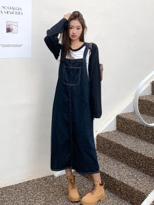 Bluenice Womens Denim Halter Dress Summer Autumn Loose Fit Short plus Size Gingham Print Cotton Polyester Blend Dress