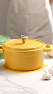 Ecowin Cookware 20/24cm Enamel Dutch Sourdough bread Pot Maifan Stone Nonstick Coating Casserole Stew Soup Cooking Pot (Gift anti-scald pad and anti-scald handle)