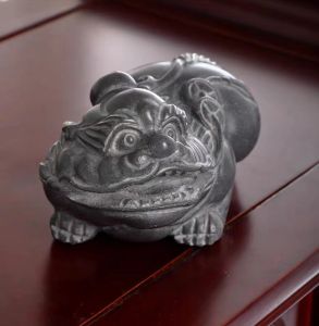 Home Decor Stone Sculpture Han White Jade Lucky Pet Couple Office Entrance Decorations Safe Keeping Handmade Placement Ornaments