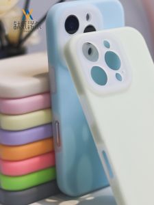 เคสโทรศัพท์ซิลิโคนเจล Apple 17AIR สำหรับ iPhone 16ProMax รุ่นใหม่สำหรับผู้หญิง 15pro 14 ดูดซับแม่เหล็ก 13 12 สีพื้น 11 ปกป้อง