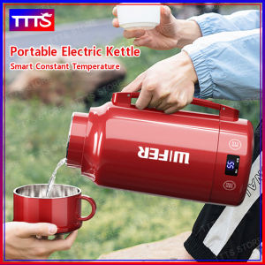 WIFER Portable Electric Kettle Thermal Insulation Travel 1L Large Capacity Kettle Smart Constant Temperature Household Boiling Kettle