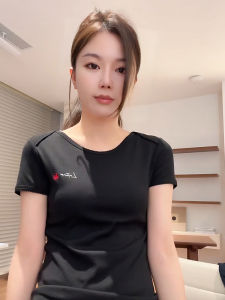 Coco Zone Spring New Letter Embroidery round Neck Short Sleeve T-Shirt Womens Simple Match All-Match Inner Wear Top