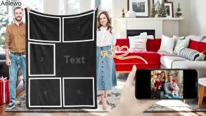 Custom Blanket with Photos Personalized Blanket with Picture Customized Blanket Photo Blankets Customize Picture Blankets Personalized Gifts for Women Mom Dad Baby Kid Girlfriend Boyfriend Couple