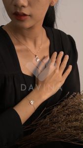 DAVINA Ladies Fonnie Necklace Rose Gold Plated Sterling Silver 925 - Kalung Wanita Perak S925 Kupu Kupu