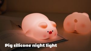 Cute Panda Night Light LED Squishy Novelty Animal Night Lamp 3 Level Dimmable Breastfeeding Nursery Decor