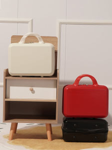 Portable Handheld Makeup Case Wedding Celebration Red Gift for Women 14 Inch Hanging on Luggage Additional Bag Fashion Trend