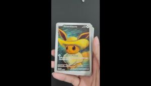 Keeppley | Self Made English Pikachu Charizard Mew Venusaur Van Gogh Grey Felt Hat Game Collection Common Non-holo Card Toy