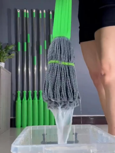 Modern（ไม่ต้องซักด้วยมือ）ไม้ถูพื้นแบบดี ไม้ถูพื้นไมโครไฟเบอร์ ไม้ถูพื้นบ้าน ไม้ถูพื้นเเบบบิดน้ำในตัว ม็อบถูพื้น 360 °ผ้าไมโครไฟเบอร์ ดซับน้ำได้ดี หัวม็อบขนาดใหญ่ 55 ซม