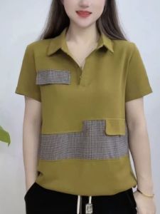 HUAXUNRAN | Summer Loose Collar T-shirt for Women