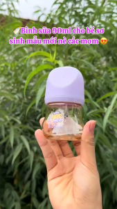 Bình sữa cổ rộng PPSU Babuu baby Nhật bản mẫu mới 90ml/180ml/240ml ( tặng kèm một núm ti ) Nắp bầu