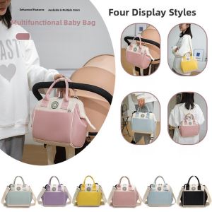 Fashionable Small Size Multi-Functional Mommy Backpack 2023 New Style Outdoor Handbag Crossbody Bag Nylon Material Zipper Closure