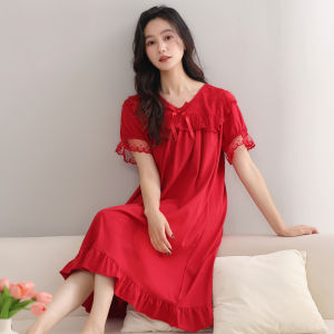 MiiOW | Princess Style Cotton Short Sleeve Womens Sleep Dress