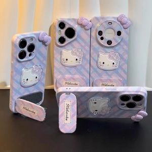 Cute KT Doll Ziyu Lattice Phone Case for VIVOY300T Y200i Y100 Y78 plus Y77e Y76s 73s Y35m Protective Shell Cartoon Style