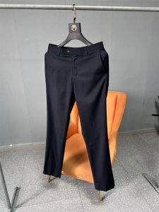 Smooth Draping Anti-Wrinkle Summer Mens Thin Breathable Business Commuter Straight Casual Pants West Pants Slim Fit Long Trousers