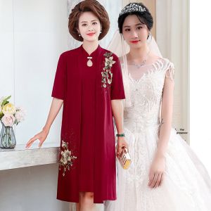 ชุดกี่เพ้าจีนใหม่ ชุดกี่เพ้าจีนแบบสองชิ้น ชุดกี่เพ้าจีนฤดูใบไม้ร่วง ชุดกี่เพ้าจีนสำหรับงานแต่งงาน ชุดกี่เพ้าจีนสำหรับคุณแม่