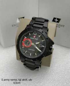 Jam Tangan Pria Sa Army Rantai Stainless Mewah Fashion Cowok Elegan Terbaru