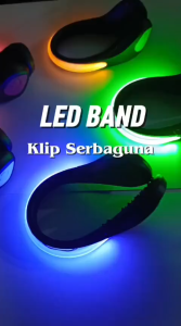LED Band Klip Sepatu Lampu Bercahaya Olahraga Lari Sepeda Hikking Konser Serbaguna Tahan Air Anti Slip
