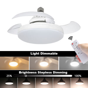 Ceiling Fan Light LED E27 85-265V With Remote Control For Indoor Home Living Room Study Household Decorative Fan Lighting