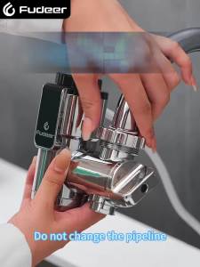 Fudeer 3400W 220V Electric Water Heating Tap Conector Instant Hot Water Faucet Adapter Free Installation Tankless Water Heater