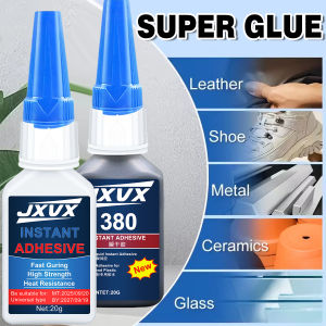 Professional Clear\Black Super Glue Extra strong Fast Instant Adhesive Cyanoacrylate Hardware Plastic Metal Cars Wood Craft Glass Hobby Seconds Bond With distributor waterproof 20g.