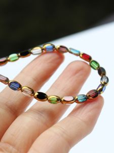 Vòng Tay Hạt Ngọc Trai Thủy Tinh Vàng DIY Vòng Cổ Hộp Đựng Đồ Trang Sức Phụ Kiện Thời Trang Mùa Hè Mới Ra Lò Hạt Rời