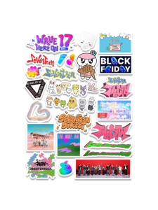 SVT Official SECTOR Yoon Jeong Han round Luck Boy Group เครื่องประดับตกแต่งโต๊ะทำงาน ปกป้องโทรศัพท์มือถือ กาวติดไดรฟ์สำรอง หนังสือ ของเล่นสติกเกอร์