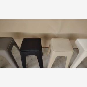 Furnimall PP Chair Leather Cushion Plastic Chair Bangku Kerusi Cafe Stool Restaurant Dining Chair