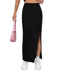 MAXI SLIT SKIRT FREE SIZE - MAXI SKIRT - SLIT SKIRT
