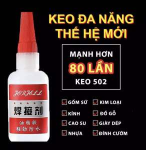 Keo Dán Siêu Dính Đa Năng Mọi Chất Liệu Cực Mạnh - Dán Gỗ Thuỷ Tinh Kim Loại Sắt Gốm Sứ Nhựa Vải - HÀNG LOẠI 1