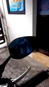 Motorcycle Side Mirror Street King Anti-glare Street King Adjustable Blue Lens Made IN Thailand