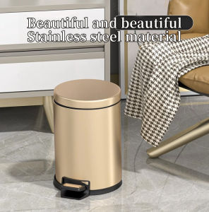 5L/8L/12lkitchen Thùng rác với bàn đạp thép không gỉ Thùng rác gấp cho xe hơi cho phòng tắm/nhà bếp/phòng khách/văn phòng