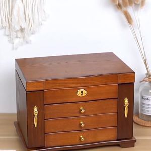 Tủ Nữ Trang Hộp đựng trang sức phủ nhung Tân Cổ Điển Cao Cấp TNT01