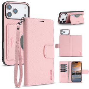 Detachable 2-in-1 RFID Blocking Wallet Phone Case with Wrist Strap For iPhone 17 Pro Max Air 17e 16 16e 15 14 Plus 13 12 Cover