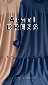 Dress wanita dewasa remaja Gamis Kondangan simple elegan ARIANI Dress Maxy bahan Crinkle