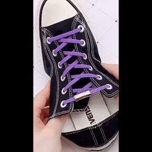 Harper เชือกผูกรองเท้า แบบแม่เหล็ก ยืดหยุ่น ใช้งานง่าย สีพื้น จํานวน 1 คู่ Shoelace