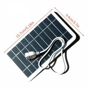 Advanced Solar Panel 5V USB Portable Solar Charger Stabilize Voltage for Phone Power Bank Outdoor Camping RV Home Daily Gift